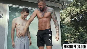 FunSizeFuck.com Marcus Rivers very definition Pocket-Rocket! Dolf Dietrich started banging dick into him, faster faster, until suddenly exploded!