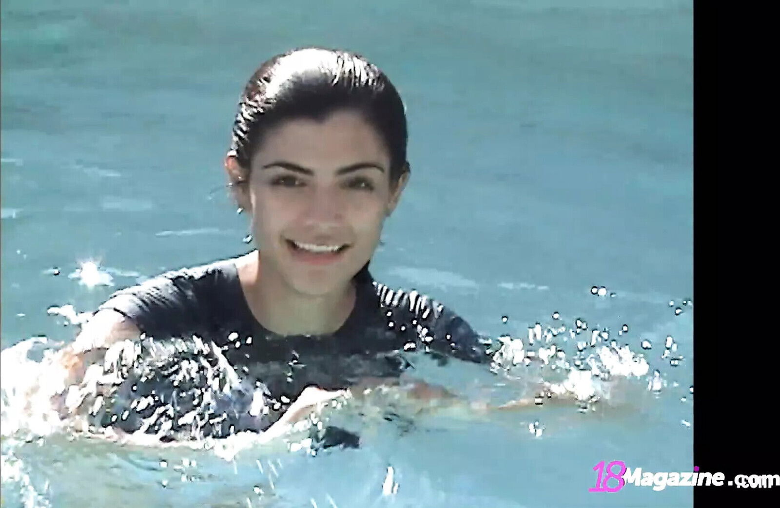 Boobed Brunette Coed True Tere Gets Pool!