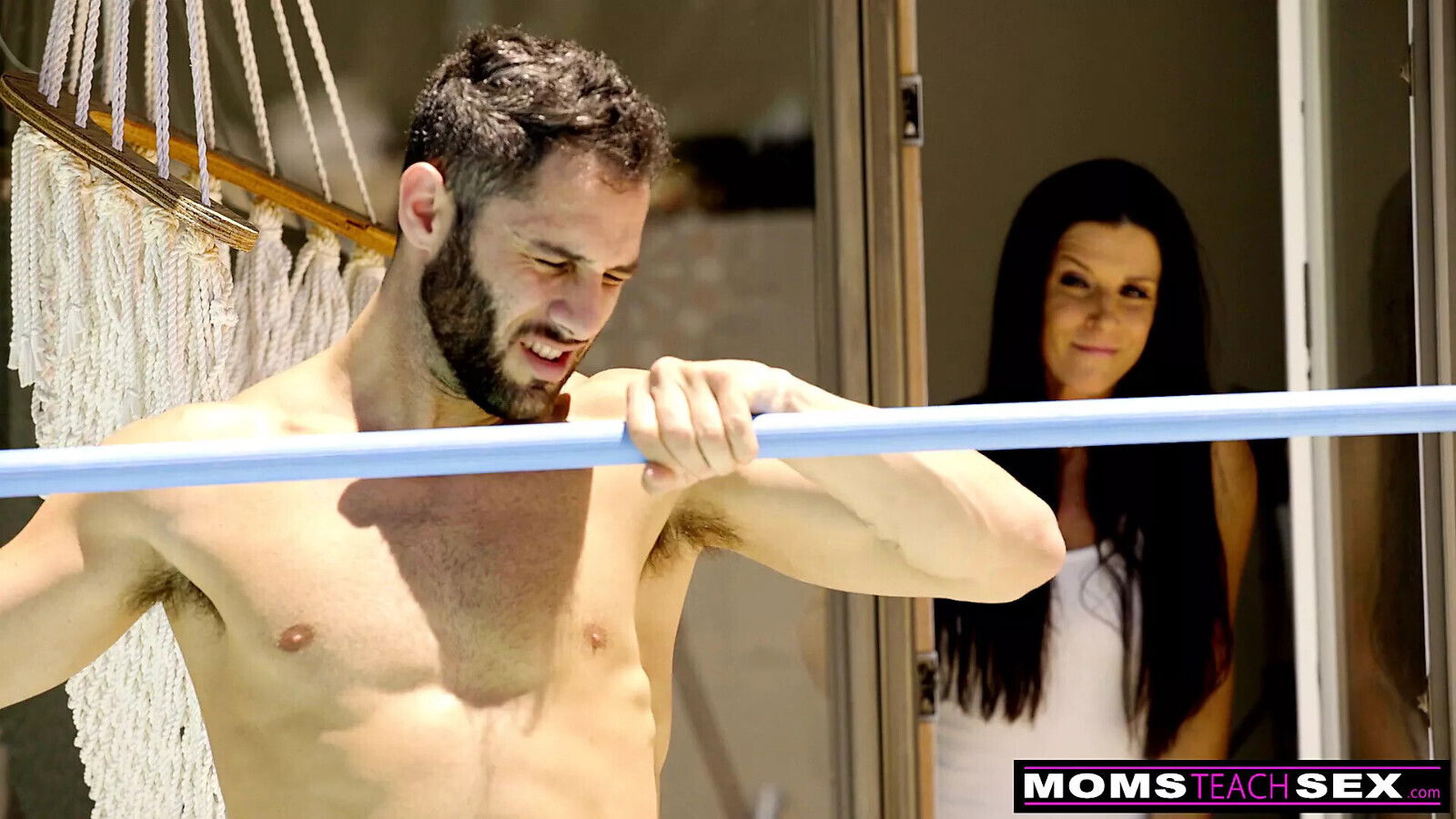 Stepmom Daughter Compete Pool Boy's