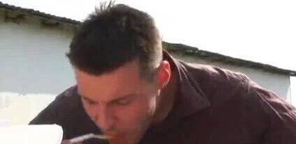 Handjob on a Outdoor Party