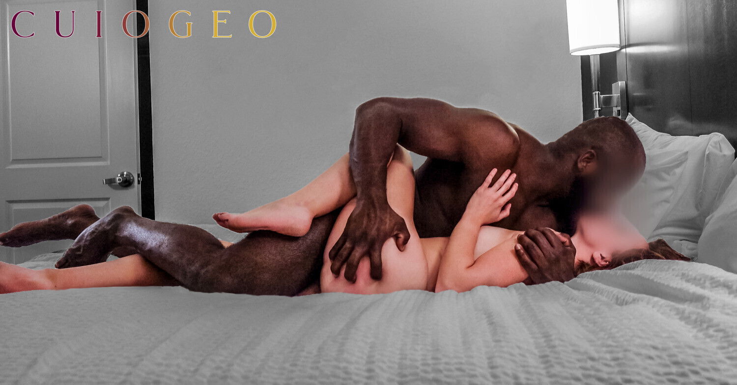 Sexy brunette hotwife fucks black bull hotel