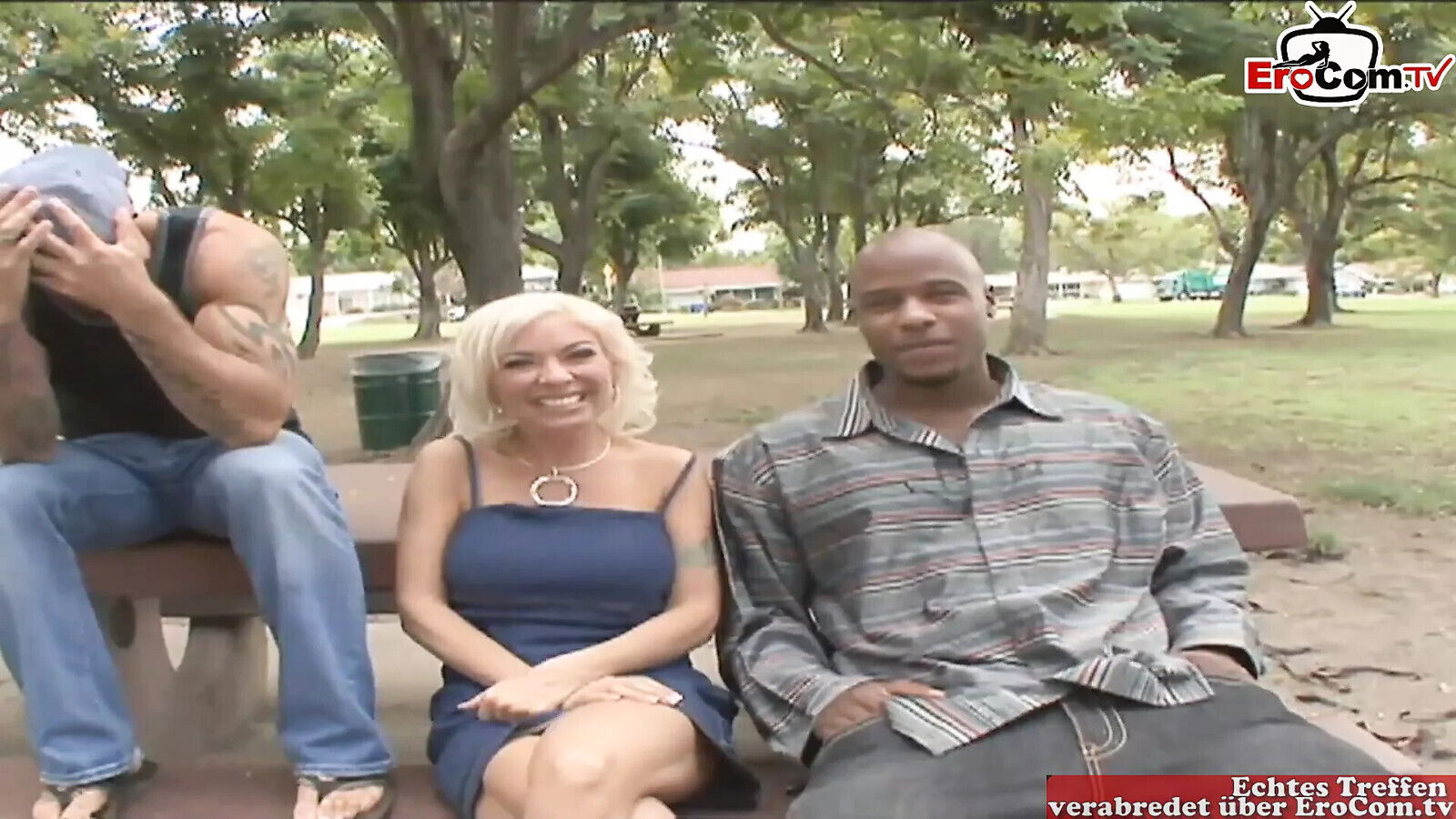 Blonde Milf slut with fucked front black cuckold husband