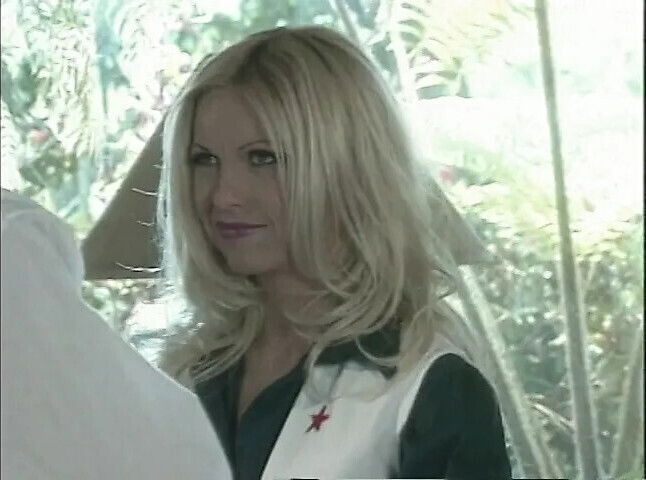 Couple brilliant blondes taking turns sucking dick swallow together