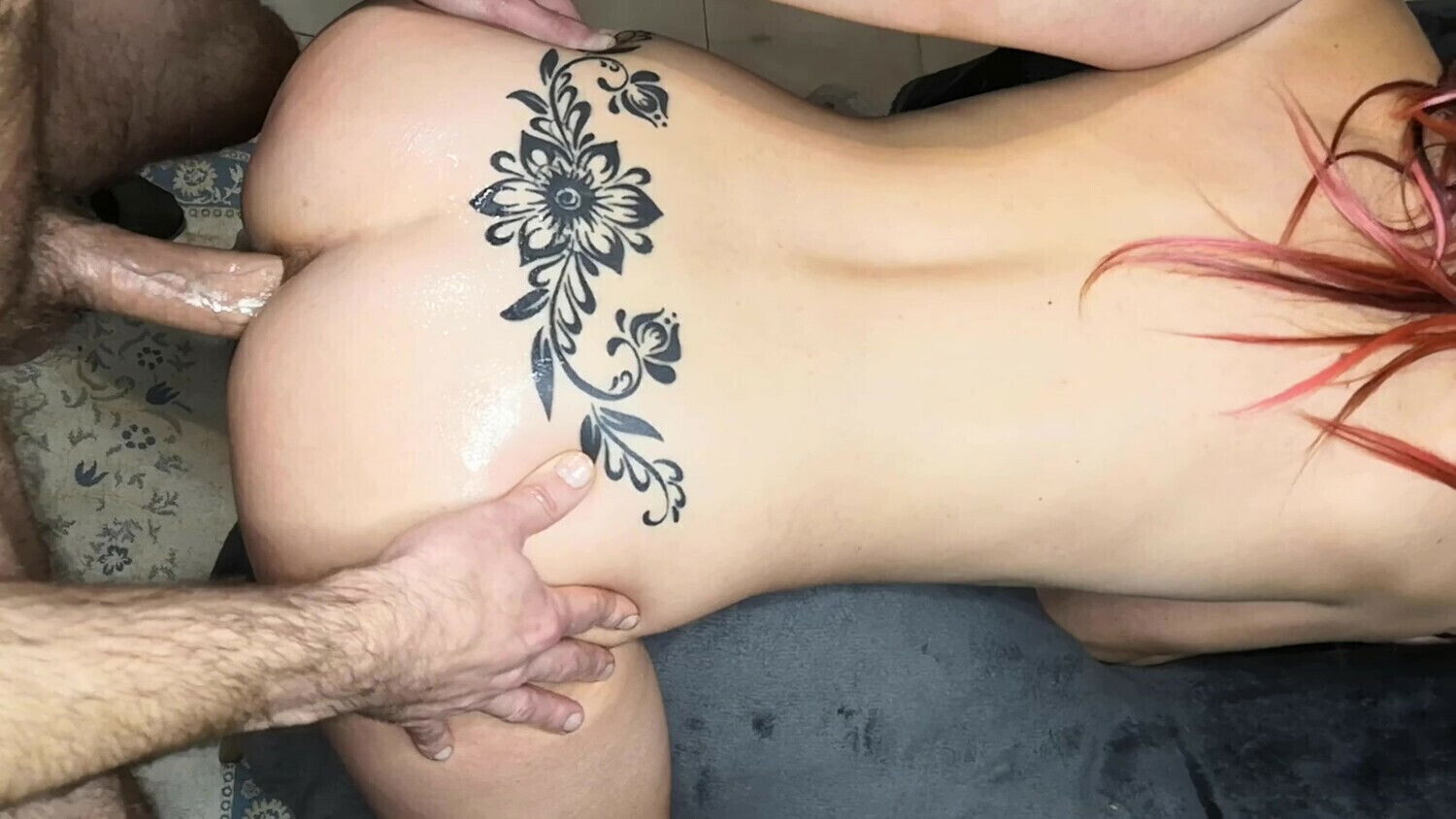 fucks doggystyle making moan then cums abundantly buttocks