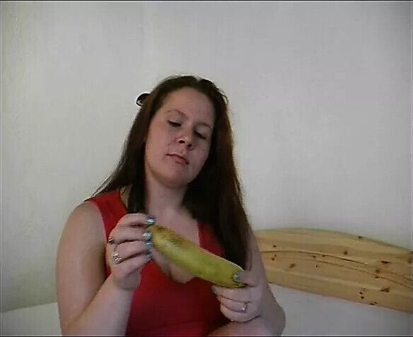 Dicke schnecke besorgt sich einer banane