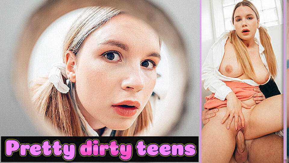 DEVIANTE Natural busty 18yr teen college student Katerina Rina finds campus gloryhole fucks teacher’s