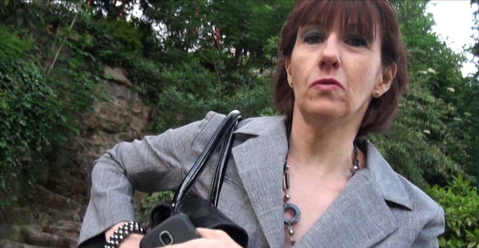 Adorable mature Sophie Pasteur stockings gets fucked hard