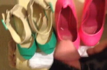 Pantyhose Heel fuck and cum in slutty wedges