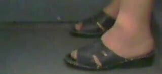 signora ciabatte collant