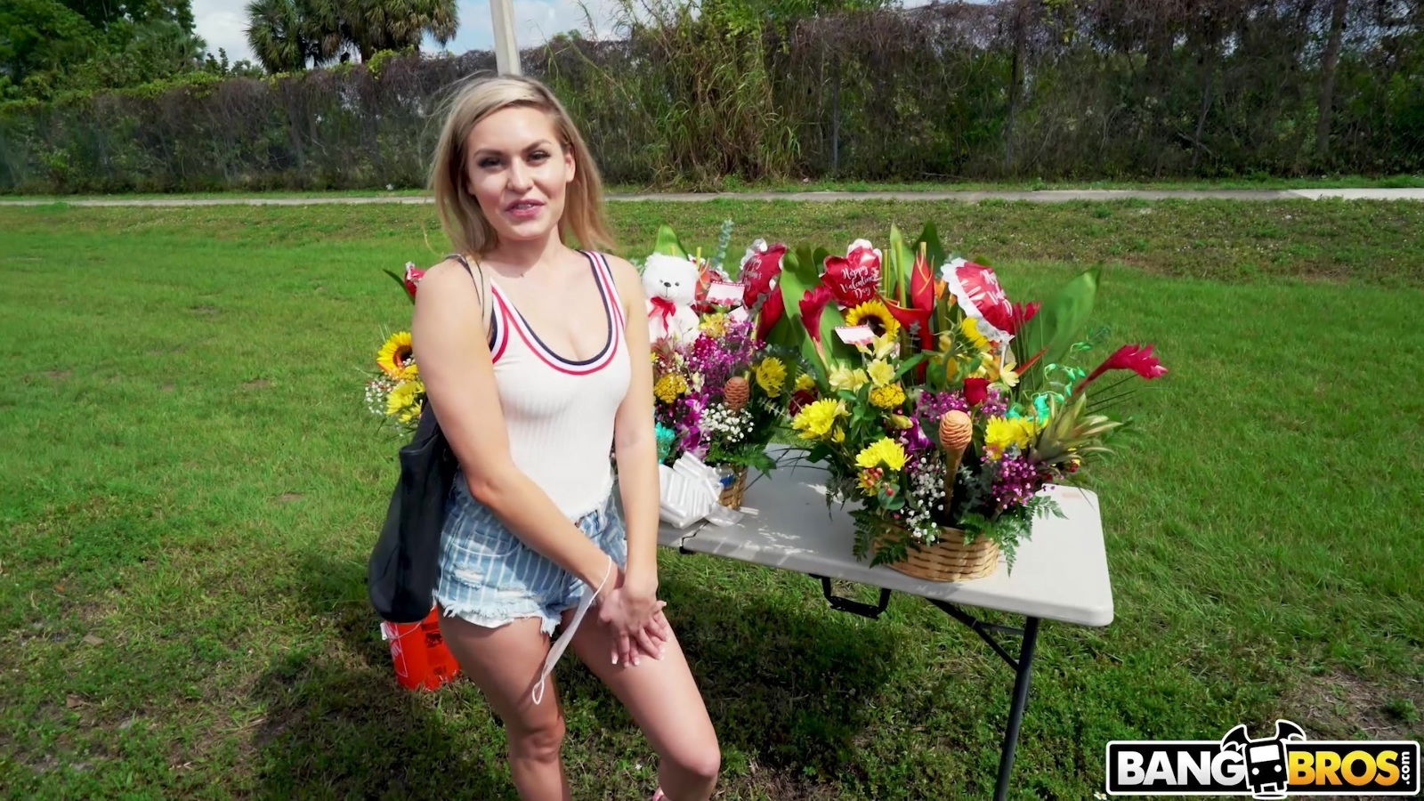 Pale blonde girl Angel Aurora moans while riding rock hard dick