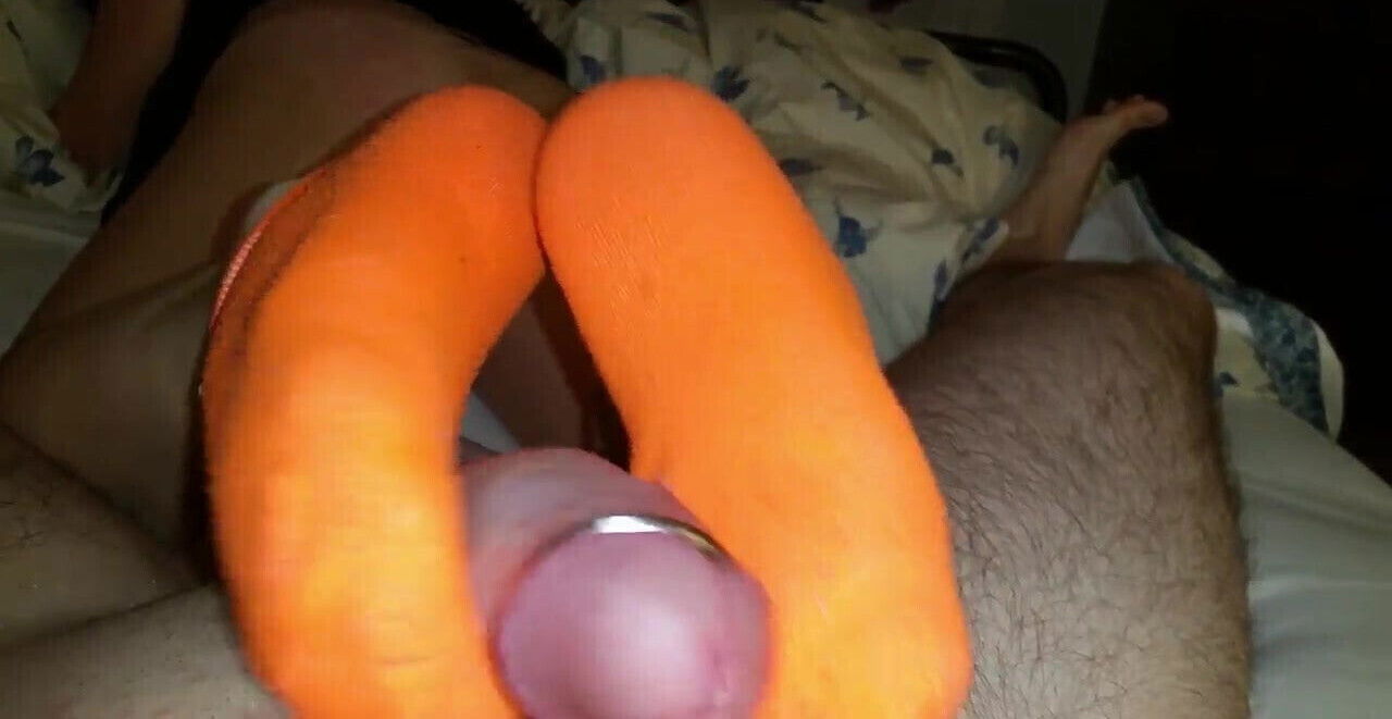 sockjob from orange ankle socks