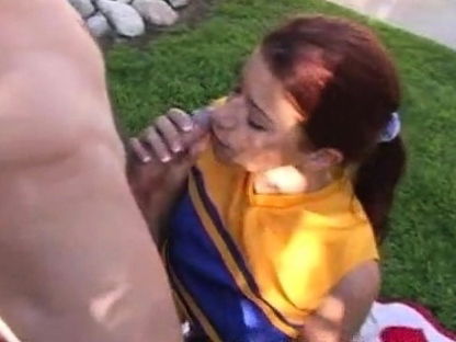 Lusty girl Sarah Blake sucks meaty loves