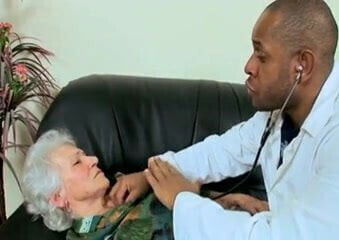 Horny Granny Patient seduces Black Doctor