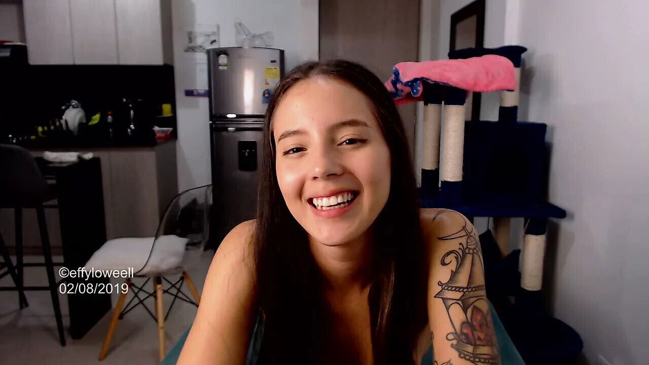 Sexy tattooed girl with face good girl misbehaves webcam show while masturbates