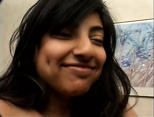 Pregnant woman goes down husband's pleases couch