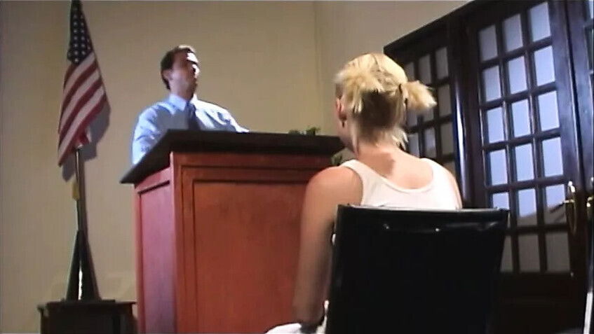 Total blond cutie sucks older man's dick, then takes tight pussy