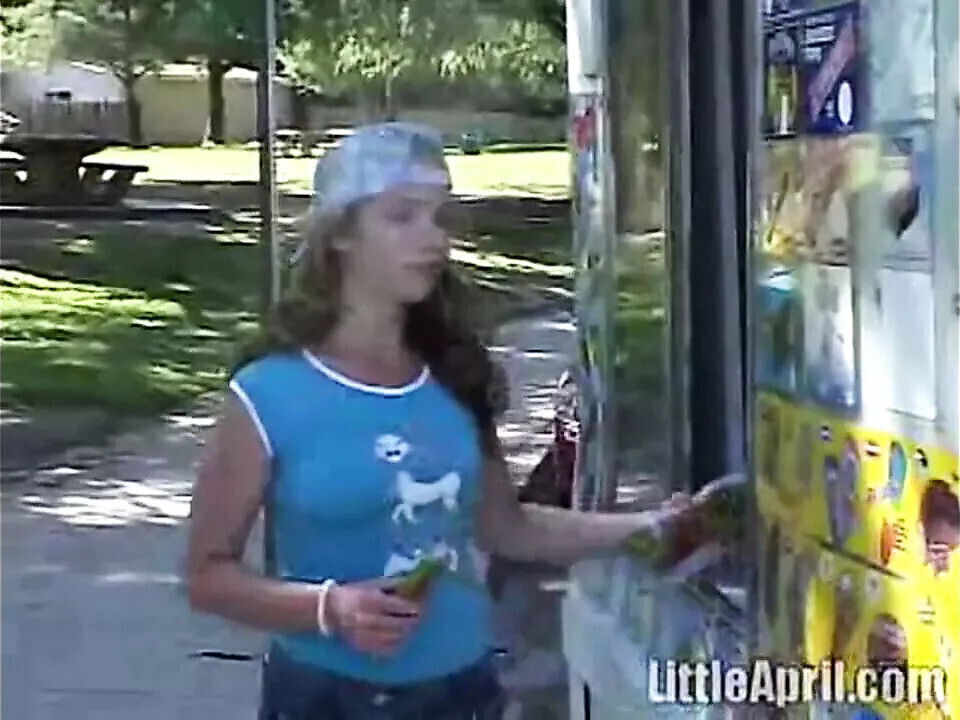 Sweet Little April lollipop Pussy Outdoor