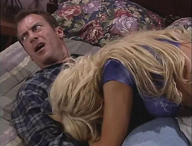 Classic stud fucks blond's shaved pussy then cums