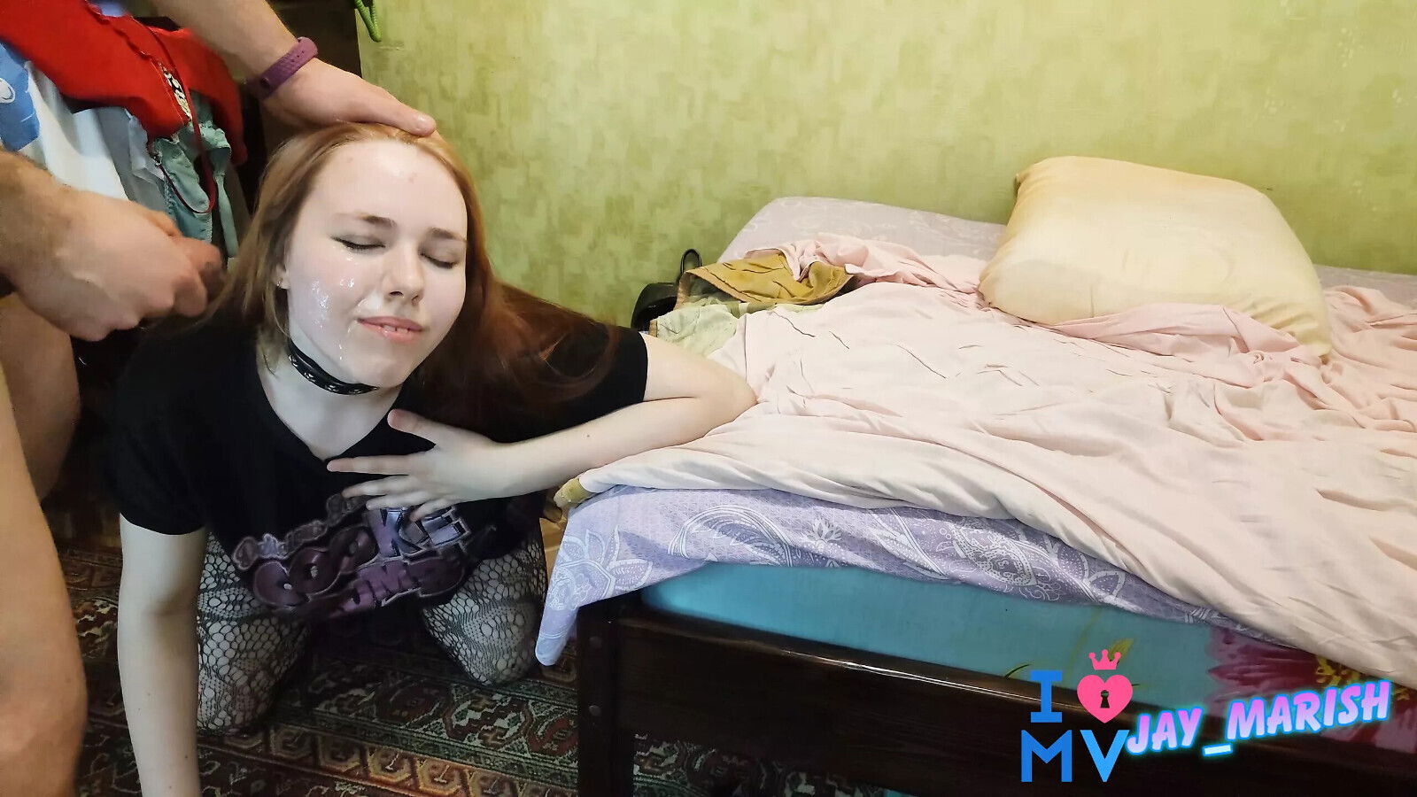 boss's dick makes secretary stockings moan