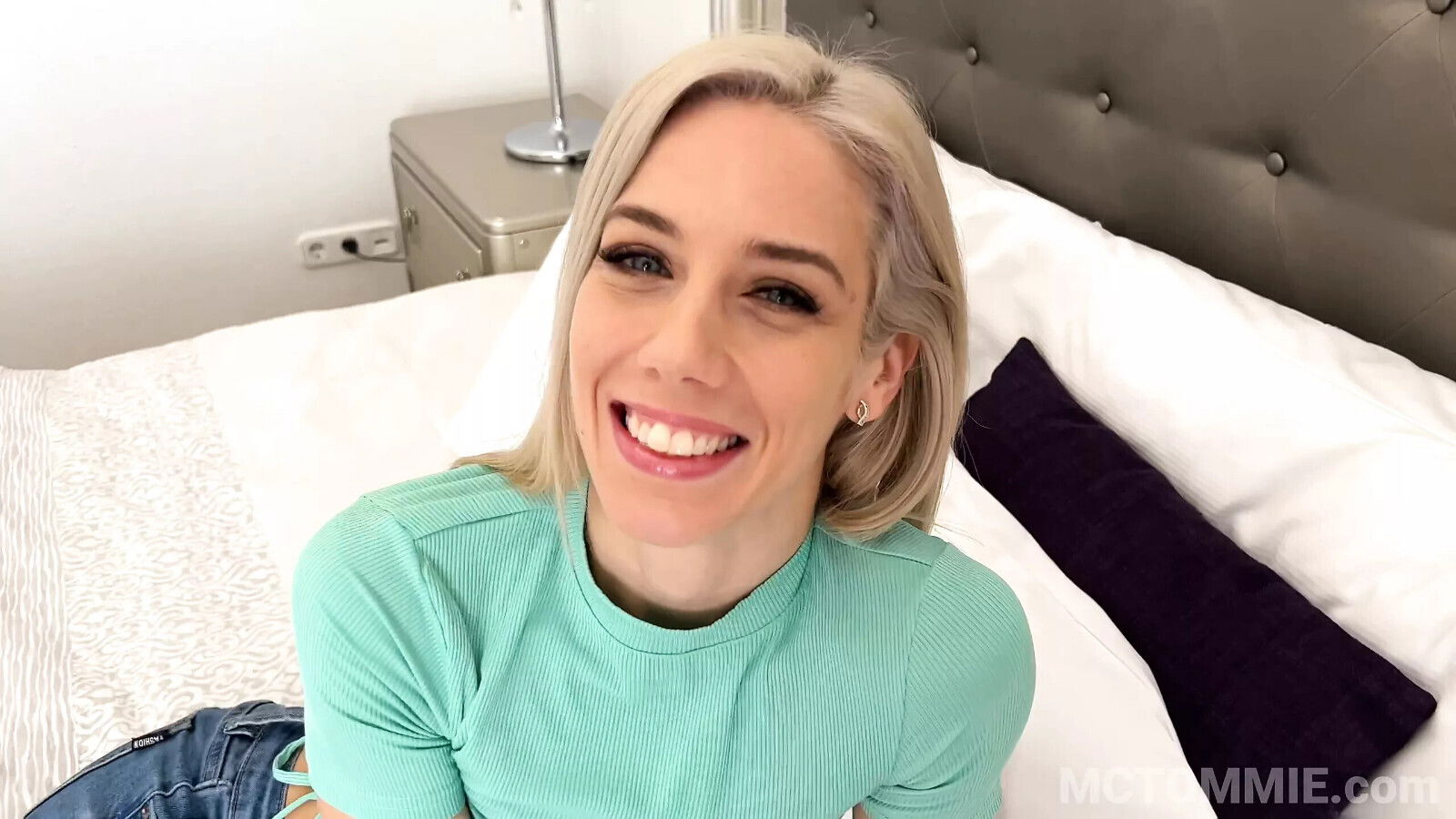 Tiny blond Nesty takes huge dick fucks with passion