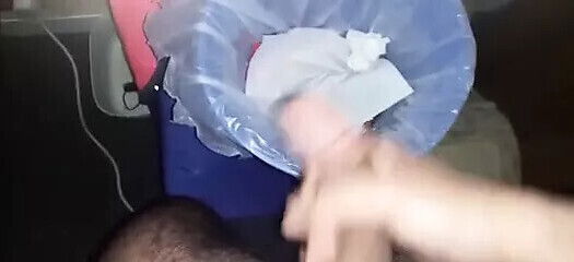 Huge cumshot from small inside bin!!
