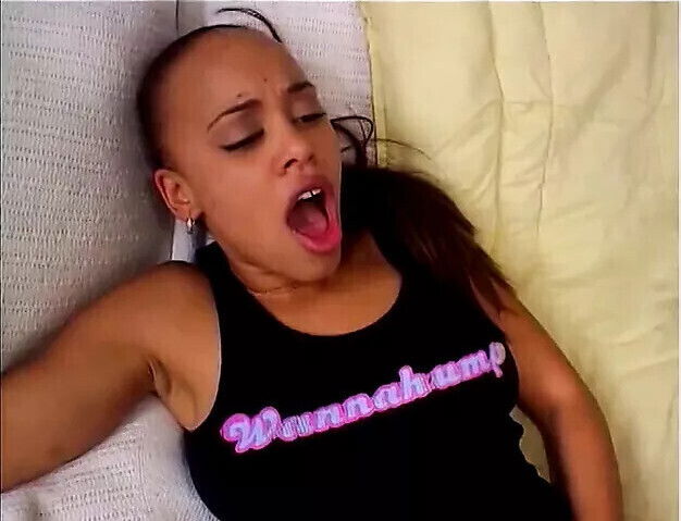 Black black action with hard stud nailing ebony slut sofa