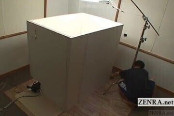 Blindfolded Japanese women escorted into box Subtitles