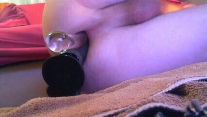 Double toy in my tight ass