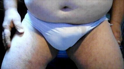 cumshot in Grannys Panties