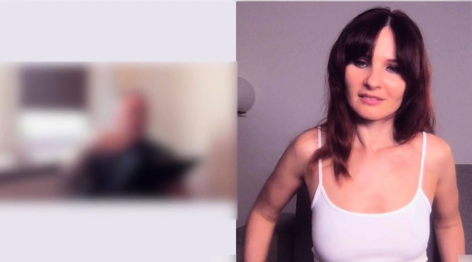 Jeny Smith flashes during Skype lesson