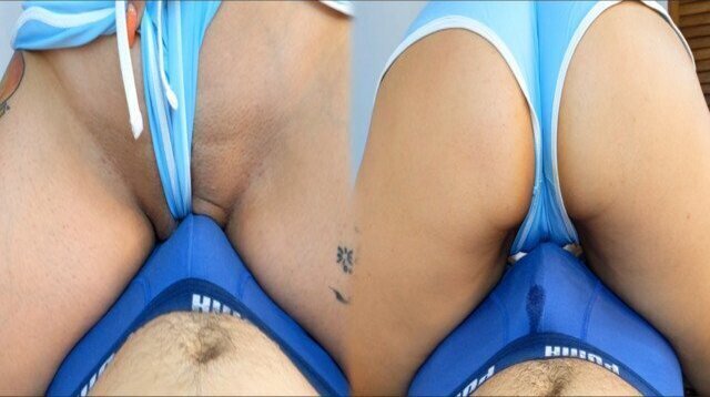 Horny stepsister wakes hump hump cumming pants