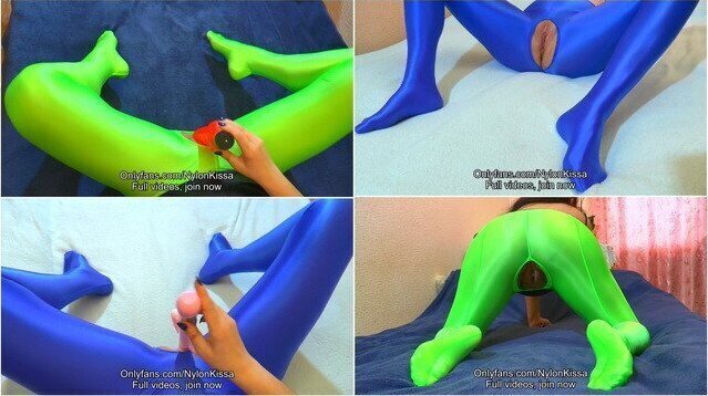 Shiny spandex, sweet feet, Onlyfans NylonKissa