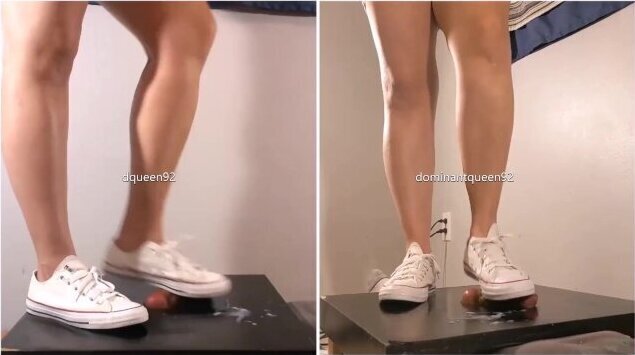 Amateur Cock Crushing Shoejob in Converse 3