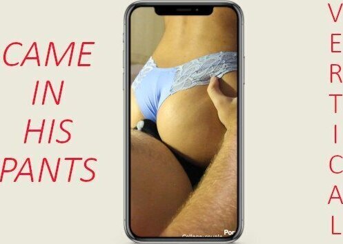 Assjob japanese schoolgirl uniform, humping till underwear, vertical video