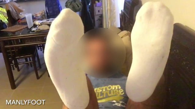 TINY WHITE ANKLE SOCKS MANLYFOOT LIFE FROM DIFFERENT PERSPECTIVE