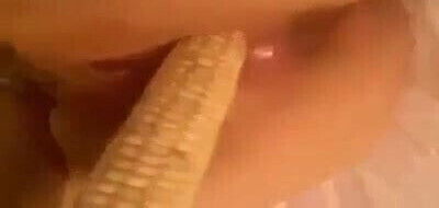 Fucking her Twat With Corn Bizarre