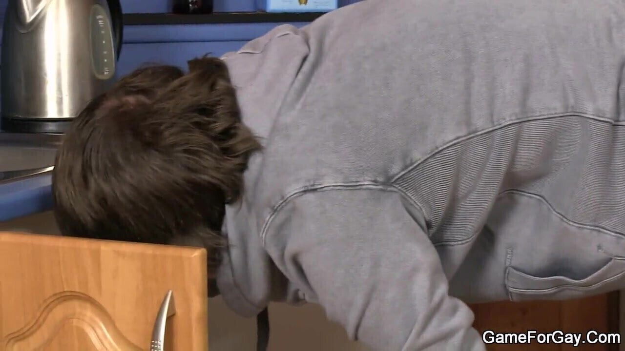 Cute plumber sucks and rides gay cock 