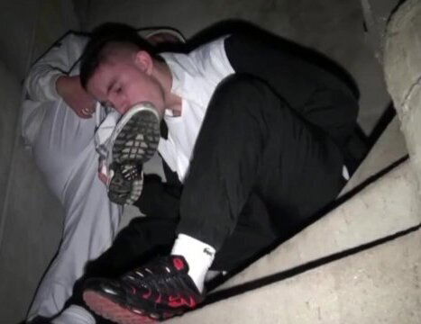 hars sneaker dominnation foot fetish humliation public building