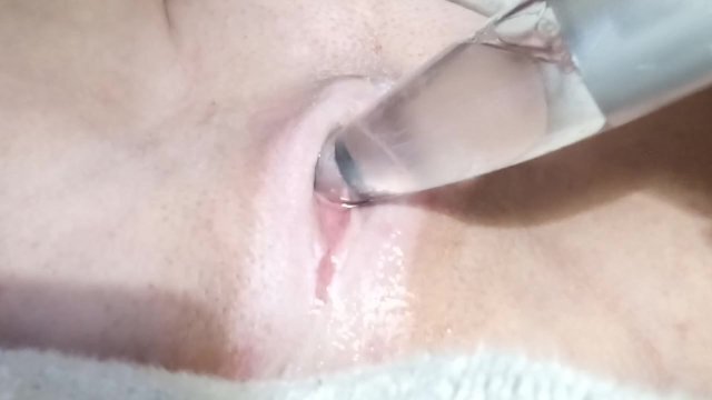 TOY! Mini lava lamp soaking pussy! butt too!