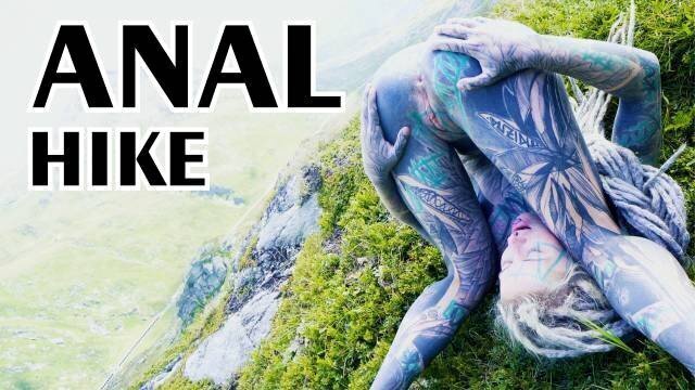 Tattooed couple OUTDOOR fuck PUBLIC blowjob GAPES blowjob, ass, rough