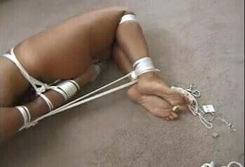 Robbed and left nude and hogtied