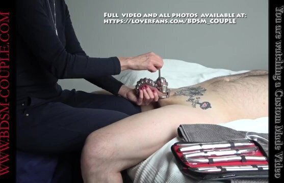 Miss M. FUCKS her SLAVE's PEE HOLE