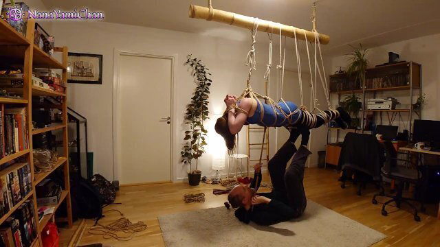 Girl Shibari session Suspension with transitions!