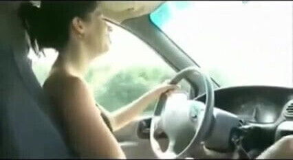 Cool Chick Gives A Handjob While Behind The Wheel
