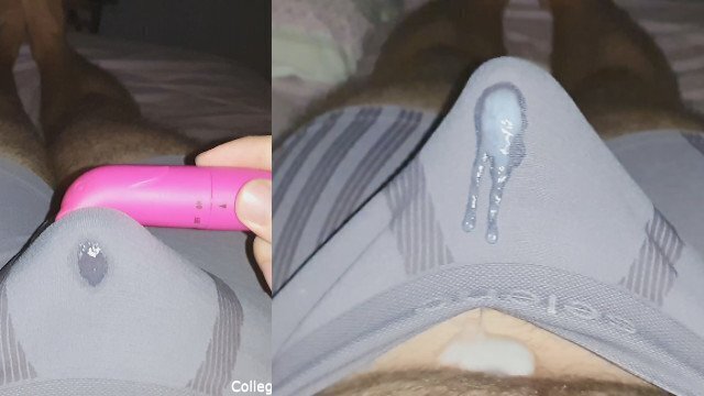 Masturbating with vibrators, cumming through underwear, boxers