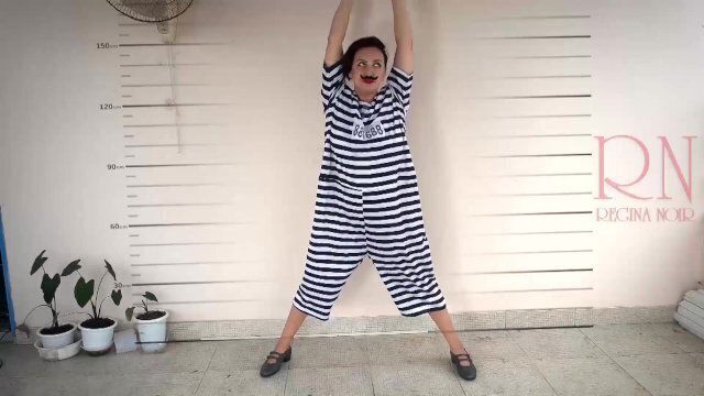 Photographing prison. detained lady prisoner prison. made undress