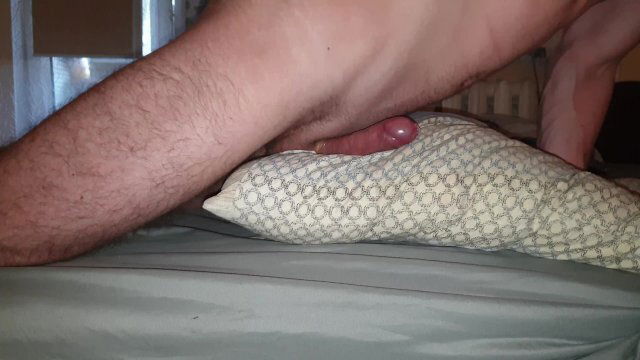Humping Pillow Moaning Gasping Loudly, Cumshot Condom