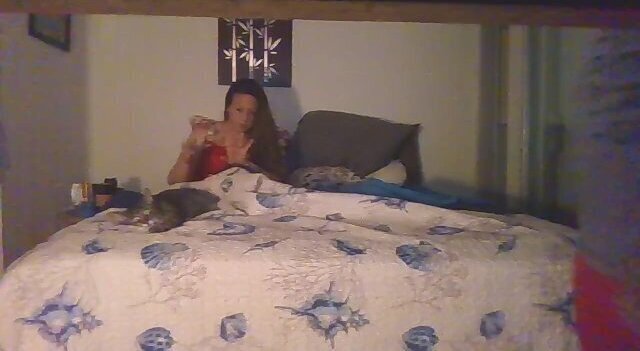 Busty white girl caught laying with roommate