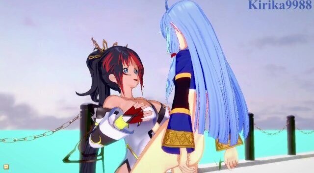 Kaguya Nanbu Suzuka-Hime have intense futanari Saga: Endless Frontier Hentai