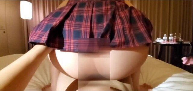 現役JDの背面騎乗位でイきまくり♡釘打ち騎乗位/現役女子大生/ドM/Roll up at the back woman on top posture/japanese